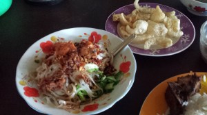 Shan noodles and chicaron!